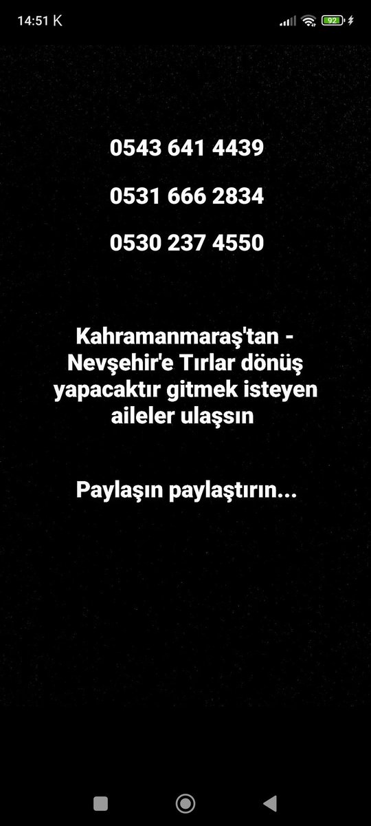smt071_'s tweet photo. Arkadaşlarımız Kahramanmaraş dan dönüş yapacaklar gelmek isteyenler iletişime geçebilir. @OguzhanUgur @haluklevent @ahbap @BabalaTv #deprem #Kahramanmaras #MARAS #nevsehir https://t.co/AvULxi2Oeg