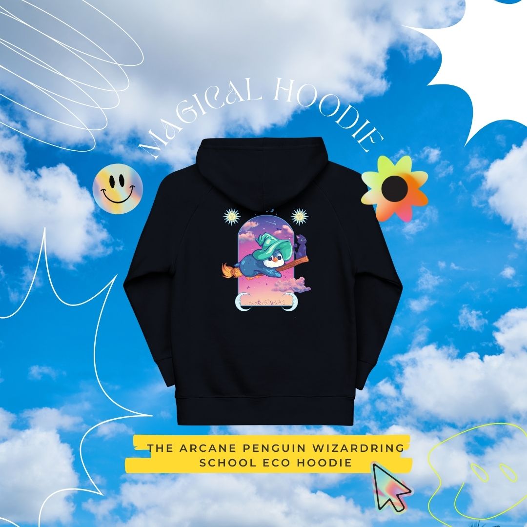 PenguinArcane's tweet photo. 🔮Attention all young wizards! 🧙♂️Enroll now in the Wizardring School for Penguins and join the ranks of the coolest and eco-friendly wizards in town! 🐧
Shop now and embrace your inner magic! 🧹 #WizardringSchoolForPenguins #EcoHoodie #OrganicCotton #YoungWizards #MagicalStyle https://t.co/vngN7fJvNF