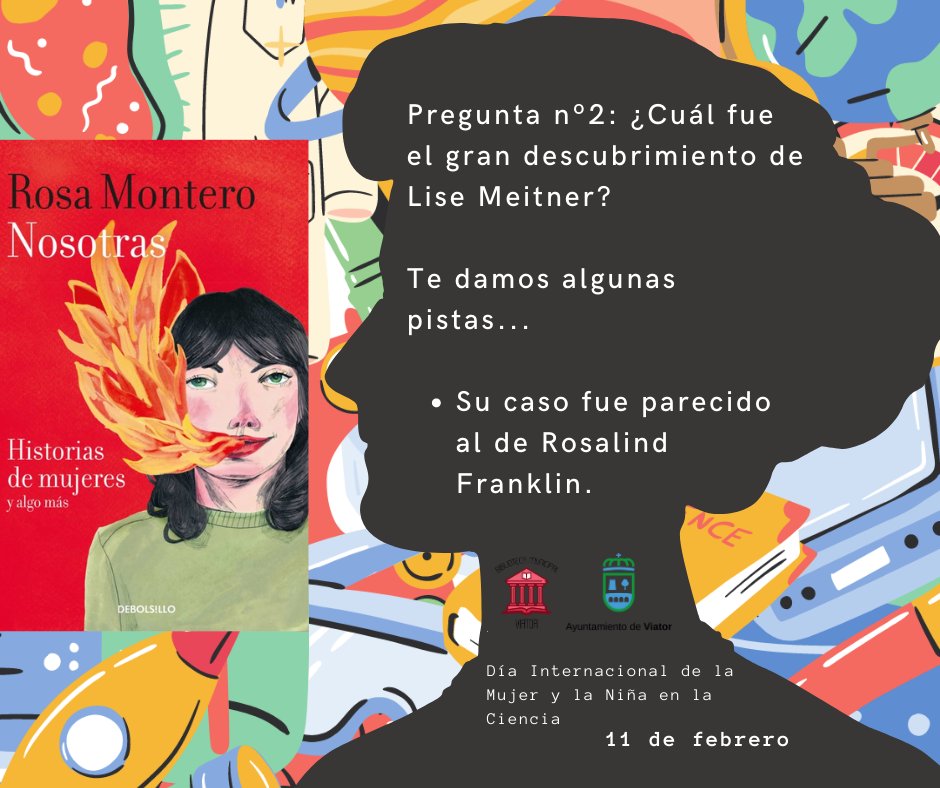👧🔭🧪👩‍🔬Seguimos con nuestro concurso #DíaInternacionaldelaMujerylaNiñaenlaCiencia

👇👇Te recordamos que debes contestar en comentarios!!

👏👏 La acertante de ayer fue Paquibel Sánchez Rueda 🎉🎊 Enhorabuena

<a href="/ManuelJAlcalde/">Manuel Jesús</a>
@culturaviator
@viatoraldia