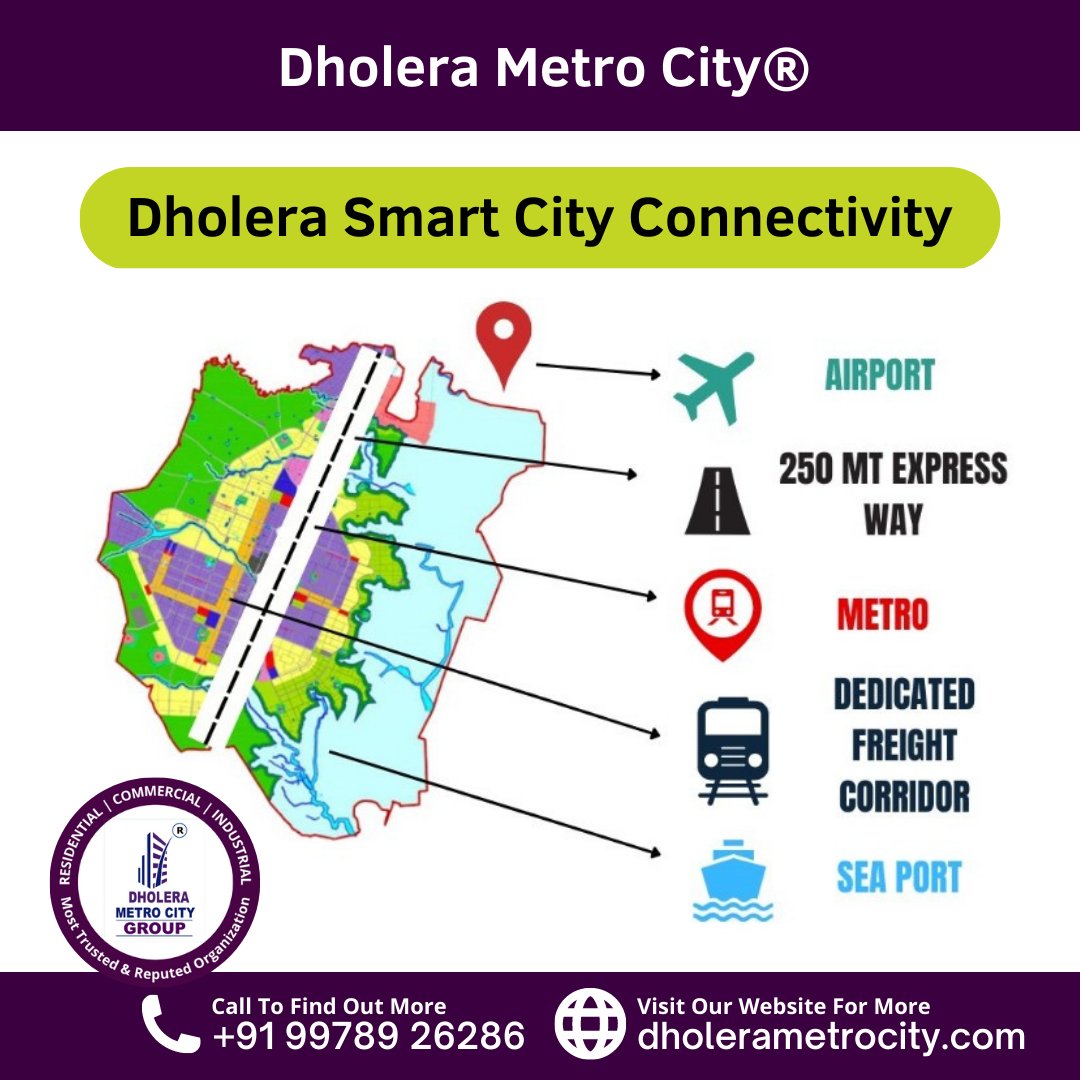 Five Connectivity in Dholera Smart City
Call Dholera Metro City to invest in DHOLERA SIR - +91 99789 26286 
Visit Our Website: dholerametrocity.com

#DholeraSmartCity #Dholera #investments
#DholeraSIR #DholeraUpdate #dholeraplots #investmentopportunities #dholeralnvestment