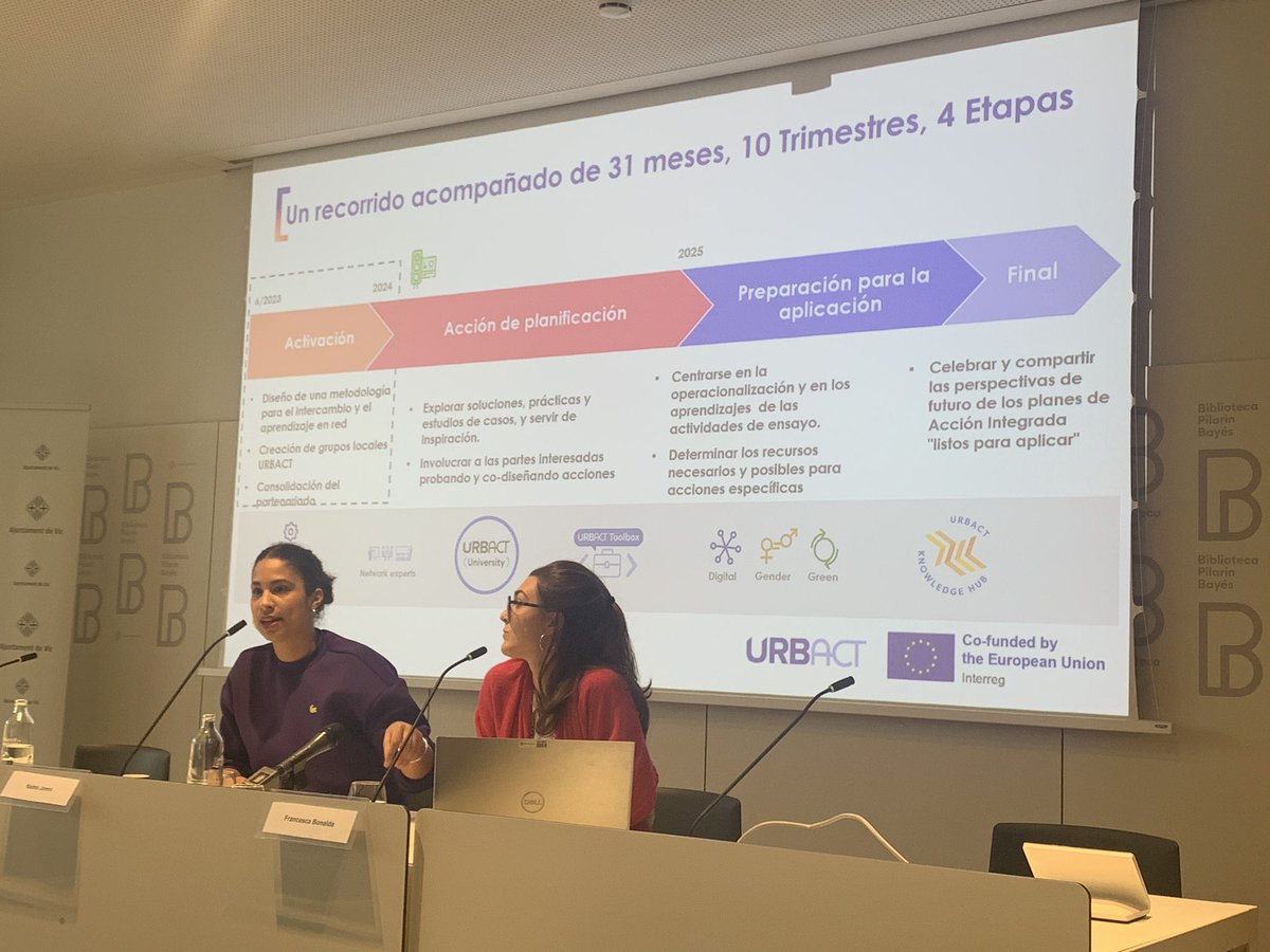 <a href="/Franzosische/">Francesca Bonalda</a> y <a href="/NaimaJomni/">美 娜</a> exponen las claves para el éxito en las propuestas <a href="/URBACT/">URBACT</a>, en el #InfoDayES organizado por <a href="/URBACT_ES/">URBACT + EUI España</a> <a href="/JAguirreSuch/">Jon Aguirre Such</a> en #Vic <a href="/EuropaMASi/">Europa+i</a>