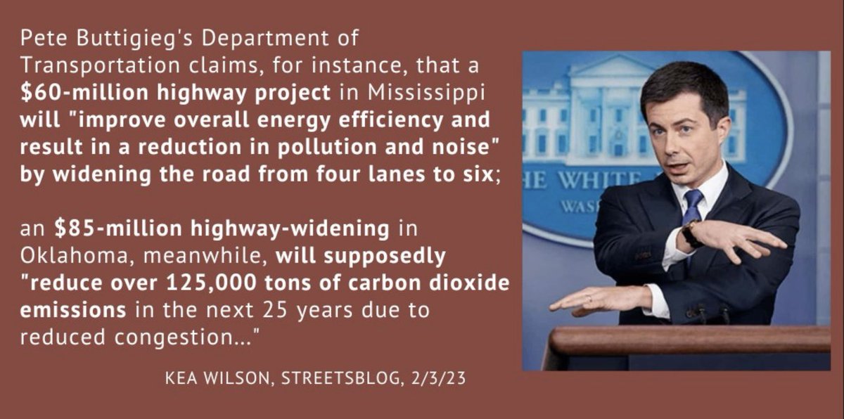 When your friends lie to you. 

Repeat after me: no highway expansion has ever saved energy or reduced pollution. Ever.