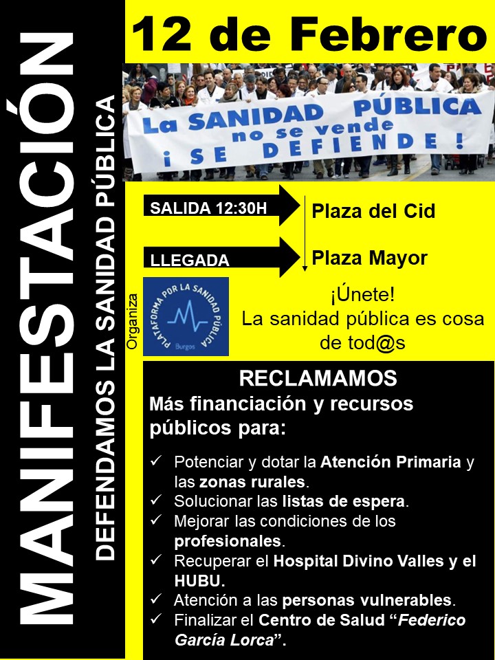 Plataforma por la Sanidad Pública de Burgos tweet media