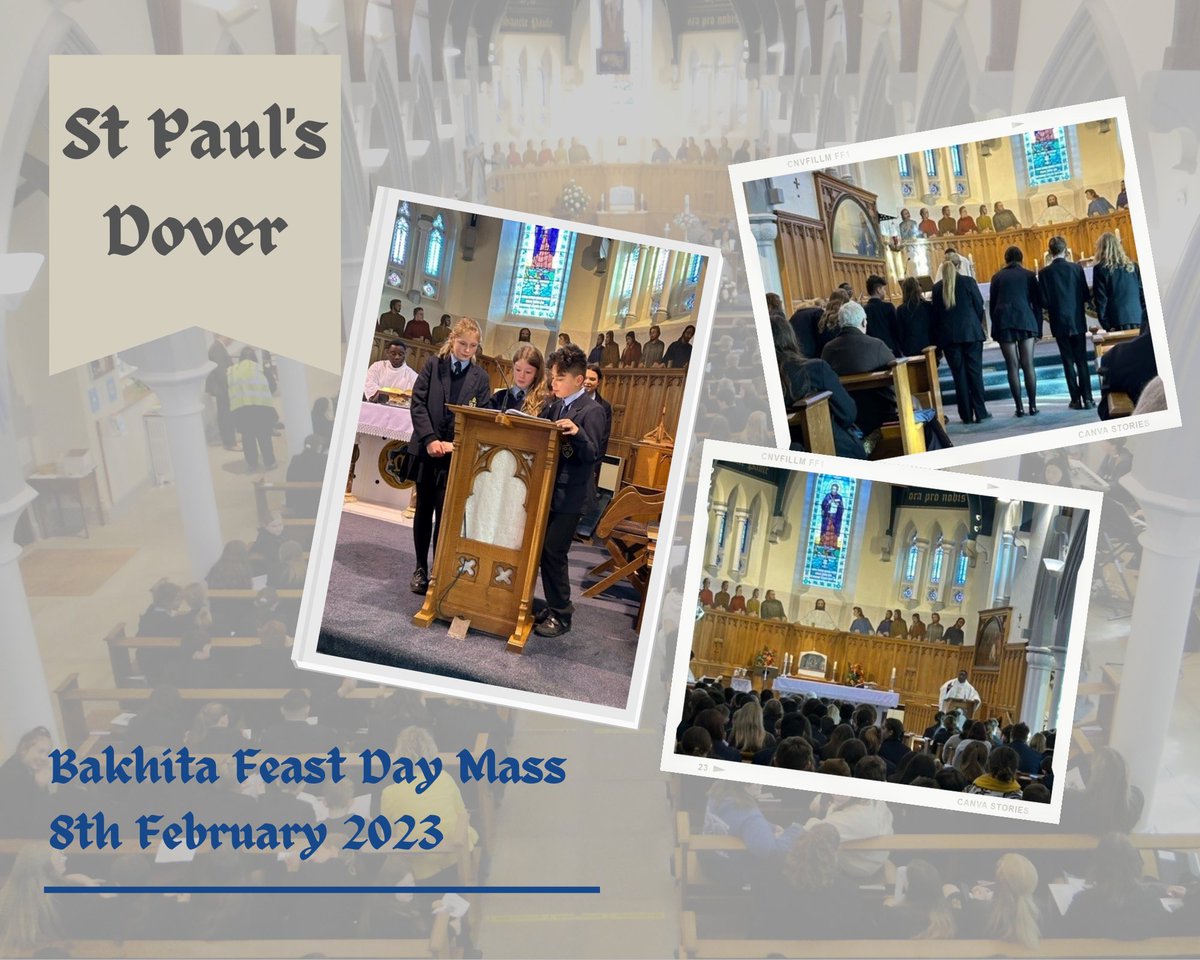 StEdmundsSCH's tweet photo. Happy Bakhita Feast Day Everyone!

Today Bakhita House celebrated the Catholic life and mission of St Edmund's at St Paul's, Dover.
#catholiclife #catholic #Bakhita #catholicmission https://t.co/NtrStnvvfI