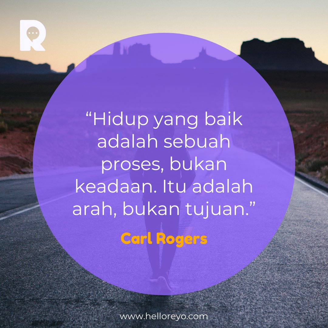 helloreyo_id's tweet photo. “Hidup yang baik adalah sebuah proses, bukan keadaan. Itu adalah arah, bukan tujuan.” - Carl Rogers

#kesehatanmentalindonesia #lawankesepian #quotesdaily #curhatitusehat #curhattanpadihakimi #kesehatanmental #amancurhat #teleponreyo #hidupsehatdenganreyo #Reyo https://t.co/f1hv3U0Vg5