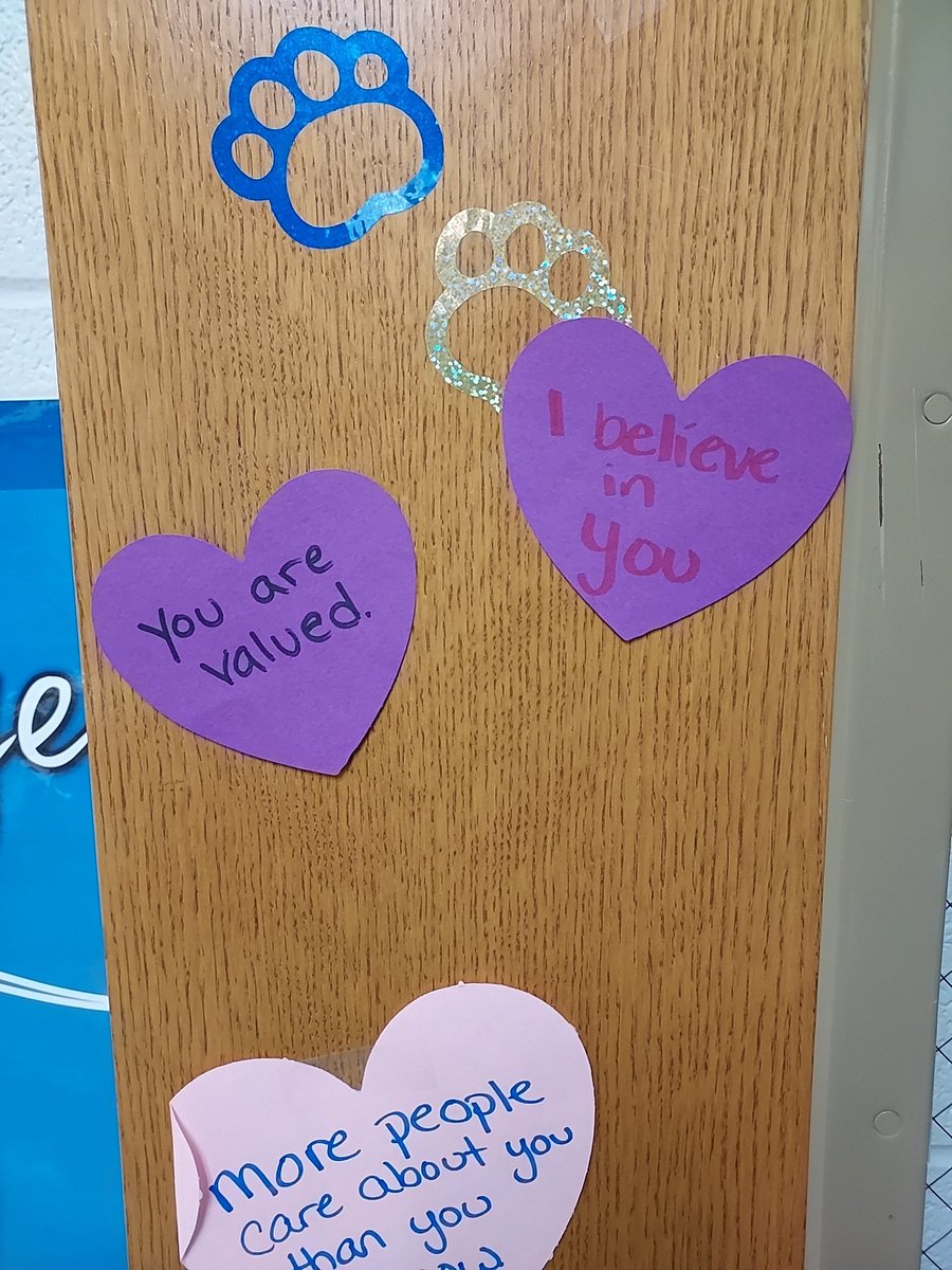 TurcoMrs's tweet image. Day 7 and 8 of positive affirmations on my classroom door.