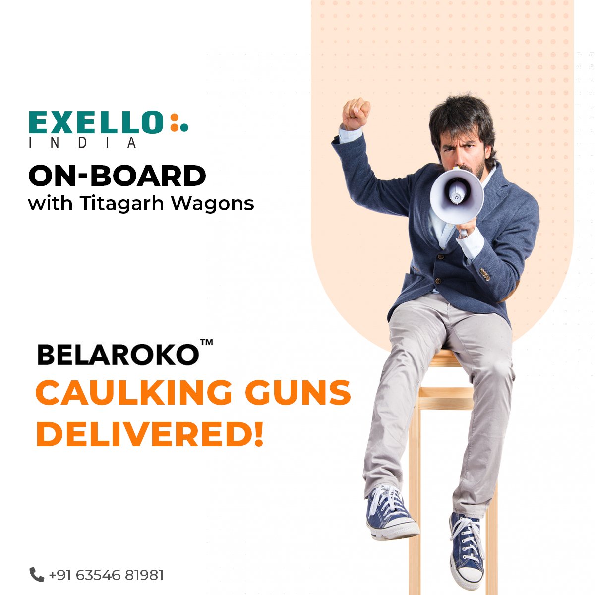 We are sure Titagarh Wagons are going to excel with Belaroko 3100 A Caulking Guns. Find Belaroko and other international brands at Exello.
.
.
#Exello #ExelloIndia #industrialtools #highqualitytools #Belaroko #Belarokocaulkingguns #caulkingguns