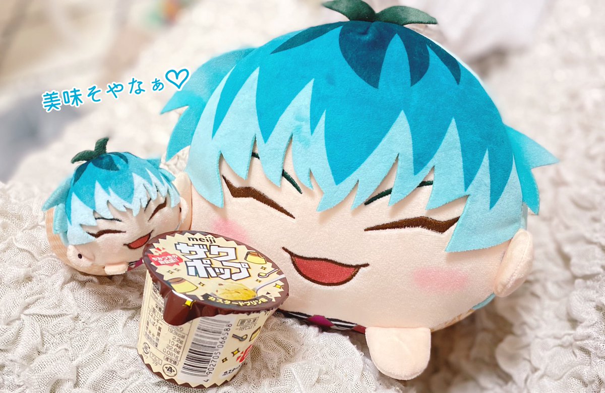 cirno closed eyes blue hair open mouth smile 1girl food short hair  illustration images