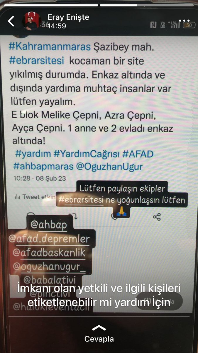 EmrullahKaynak5's tweet photo. #Kahramanmaras 
#ebrarsitesi https://t.co/j8WGBNUelS