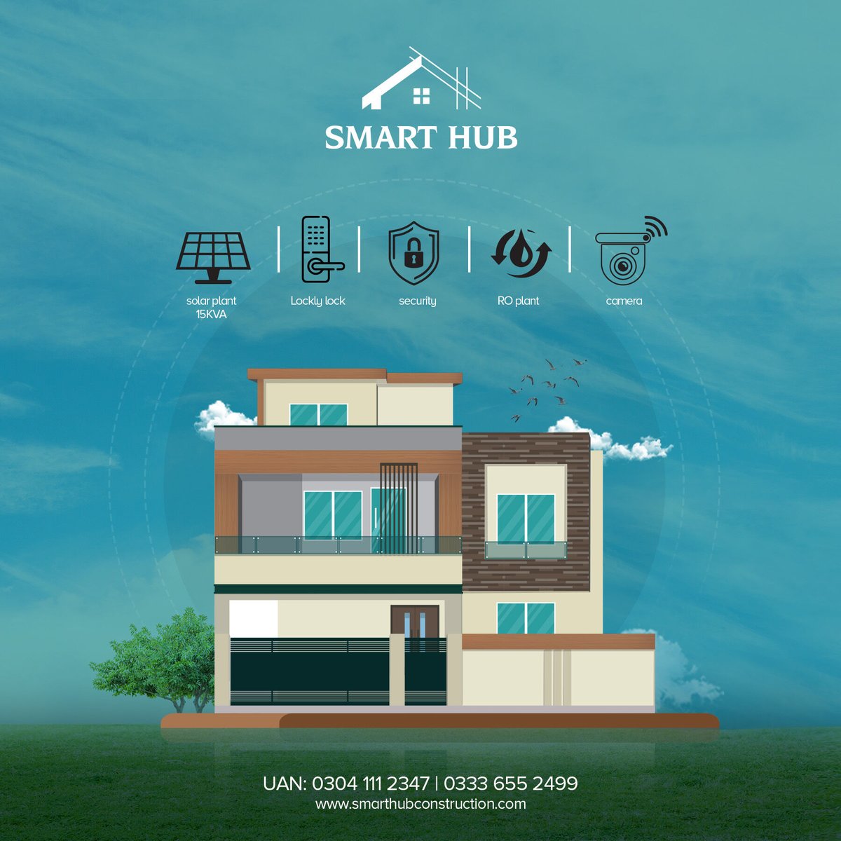 SmarthubE's tweet photo. A Concordia of leisure and security.
Smart Hub Construction brings you βSmart 100β.
For more details:
https://t.co/NMxWoTbbPV
UAN 0304 111 2347, 0333 655 2499
#SmartLiving #Smart100 #Smart944 #Smart50 #SmartHub #SmartHomes #RealEstate #FaisalTown #Pakistan https://t.co/5ajV7PAhZF