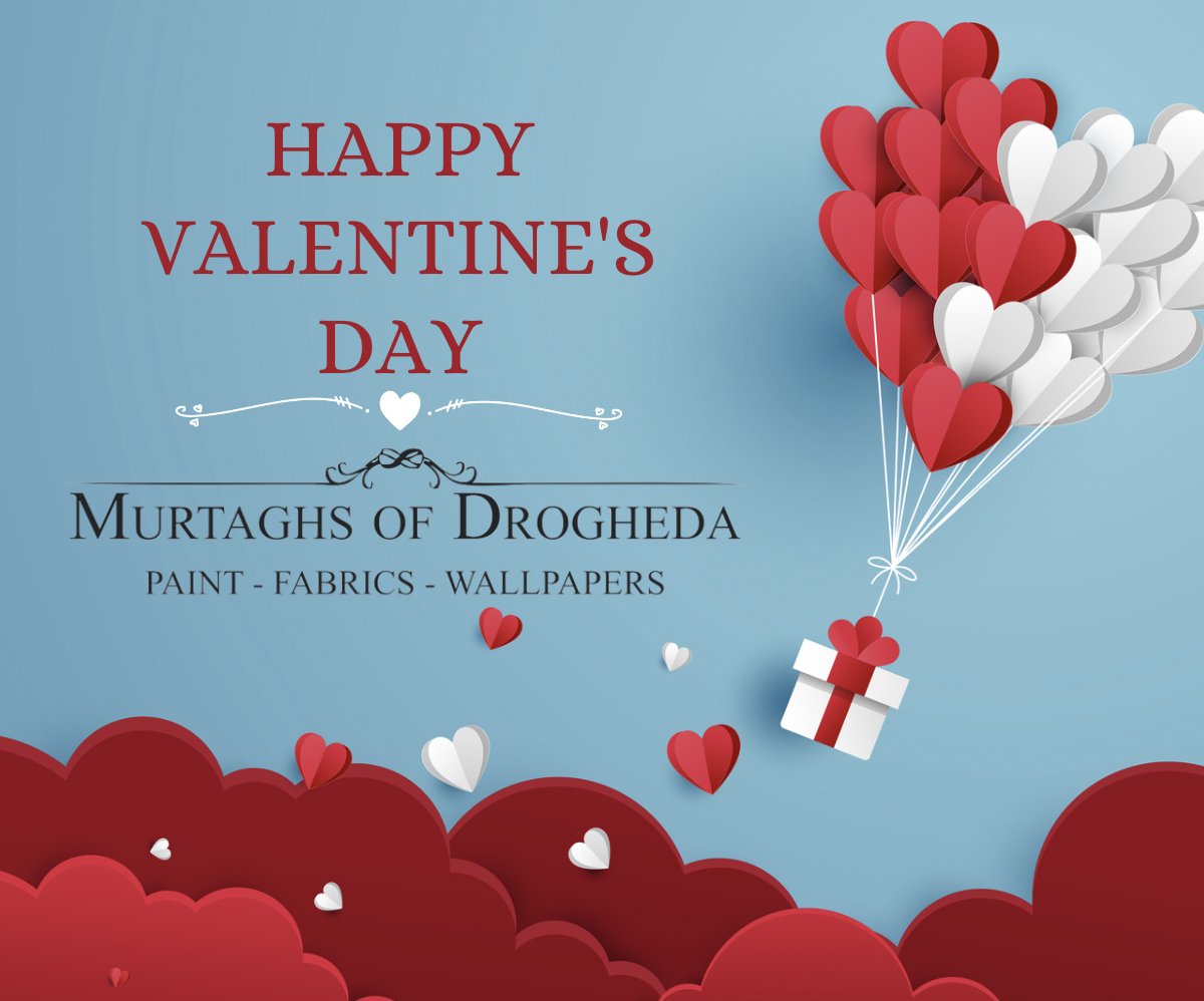 MurtaghDrogheda's tweet photo. 💕 Happy Valentines Day! ❤
🟡 info@murtaghsdrogheda.ie
🔵 https://t.co/w00KCAKbG9
☎️(041) 984 3733
#murtaghsofdrogheda #fabric #paint #wallpaper #ValentinesDay2023 
#LouthChat https://t.co/gfd2dIqlch