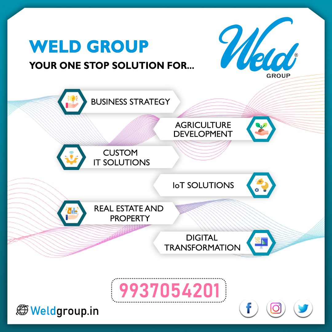 WeldgroupIndia's tweet photo. Weld Group provides innovative #business strategy that help organizations to achieve their full potential growth. 
🌎https://t.co/7Ehfo6DBXL
📞09937054201
#WeldGroup #businesssolutions #businessstrategy #India #ITSolutions #agriculture #digitaltransformation https://t.co/ecfWBlxG5M