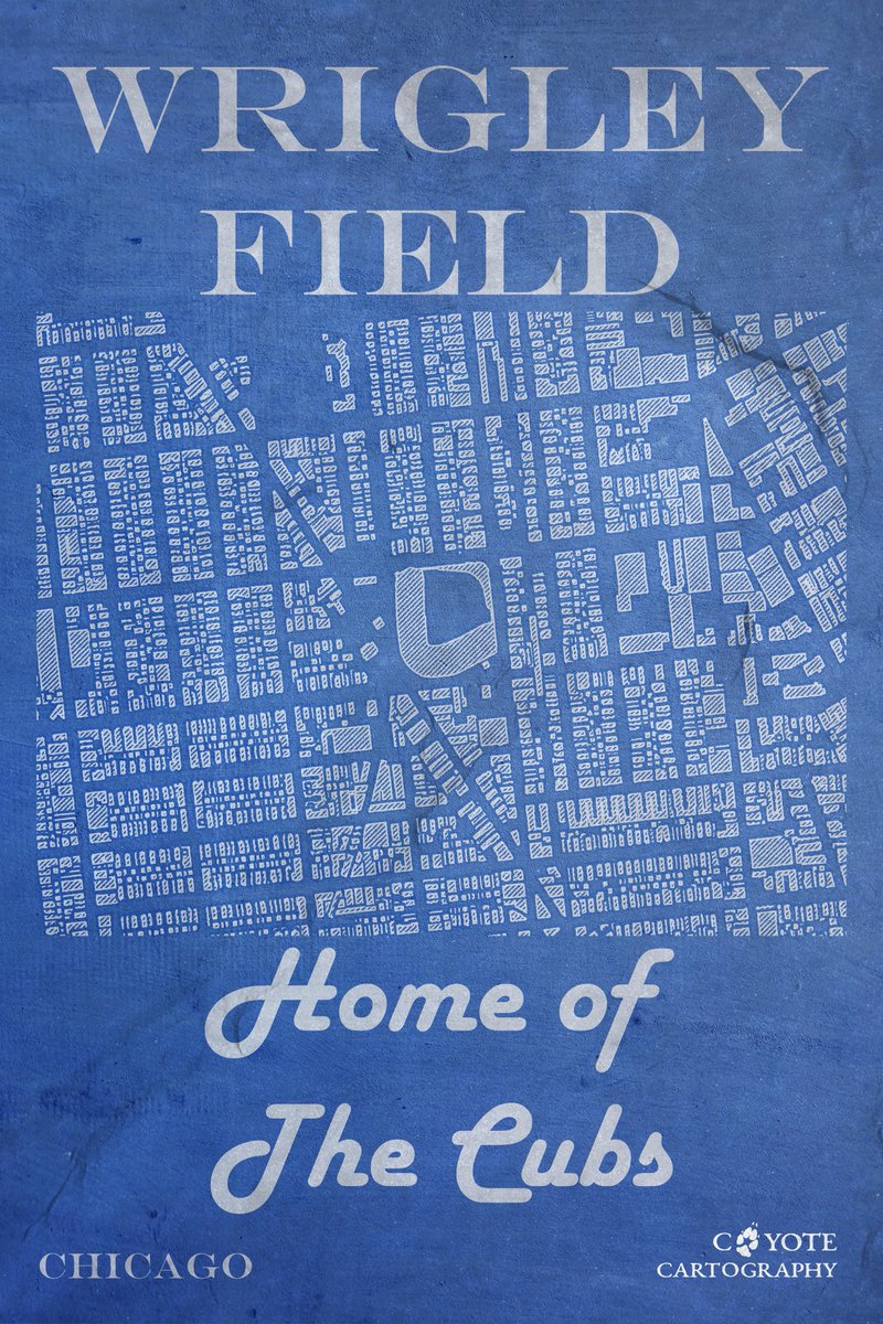 Introducing a new #map #design in our #Etsyshop, a #blueprint style #mapposter of #WrigleyField! Check it out: etsy.com/listing/141262… #cartography #qgis #etsy #etsyfinds #chicago #chicagocubs #cubs