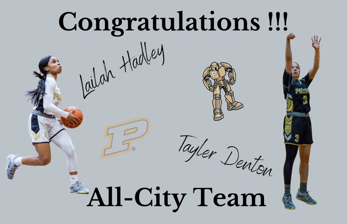 Purdue Polytechnic High School EW Girls Basketball (@pphsgirlsbball) on Twitter photo Congratulations to our guards <a href="/HadleyLailah/">Lailah Hadley 1️⃣1️⃣</a> and <a href="/TaylerDenton1/">Tayler Denton ⚡️</a> for being voted on the All City Team! They have been recognized for being 2 of the top 10 in the city! Senior pg Lailah Hadley is a 2 time member of this club and sophomore Tayler Denton 1st time and more to come. 💛 Congratulations to our guards <a href="/HadleyLailah/">Lailah Hadley 1️⃣1️⃣</a> and <a href="/TaylerDenton1/">Tayler Denton ⚡️</a> for being voted on the All City Team! They have been recognized for being 2 of the top 10 in the city! Senior pg Lailah Hadley is a 2 time member of this club and sophomore Tayler Denton 1st time and more to come. 💛