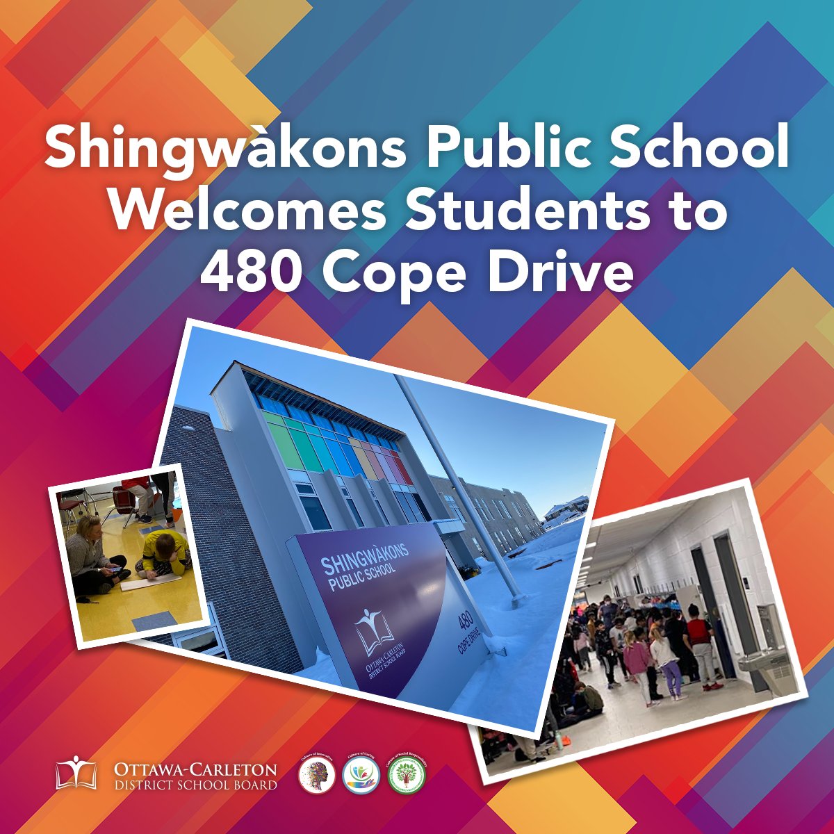 OCDSB on Twitter "Last month, Shingwàkons Public School opened the