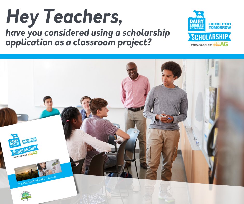 AITCCanada's tweet photo. Incorporate real-world learning in your classroom with the DFC Here for Tomorrow Scholarship, powered by thinkAG.

This scholarship is designed as a curriculum connected assignment! Deadline for student applications is May 1, 2023. To learn more, visit https://t.co/idZXfOOeze. https://t.co/JQlXw4KDHd