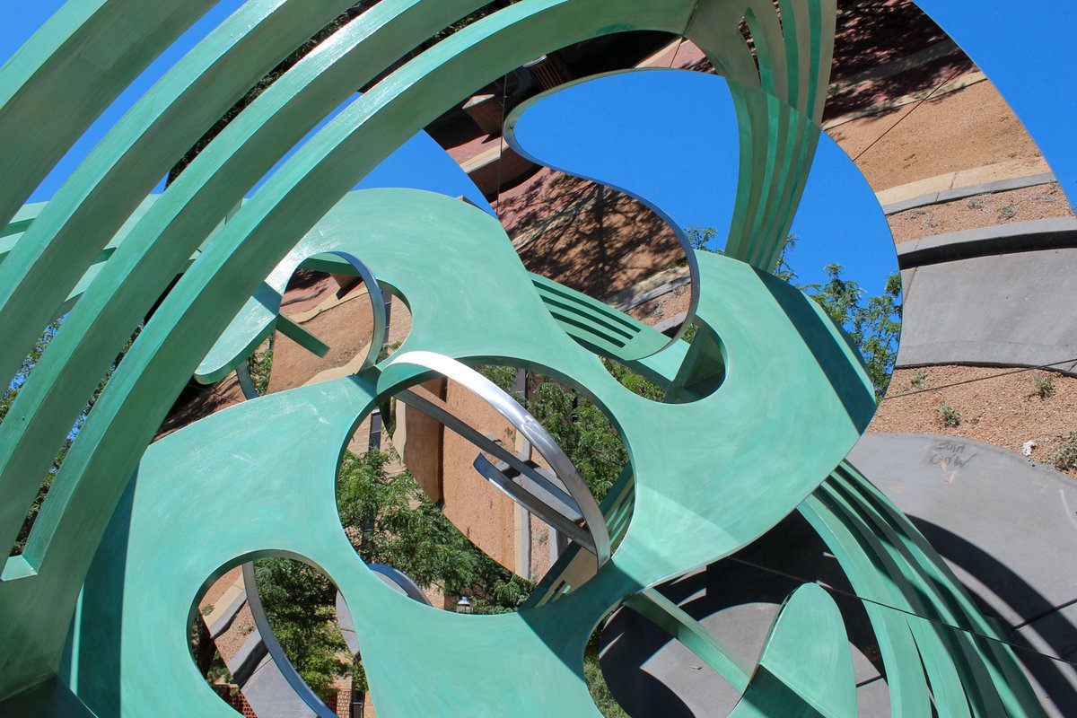 TTUSPublicArt's tweet photo. An astrolabe is a primitive navigational instrument designed to orient navigators to the stars. Owen Morrel’s 2014 piece “Astrolabe” is located on the Texas Tech University campus in the Experimental Sciences I courtyard. #arttrek #ttuspublicart https://t.co/Dyt1DwO4r0