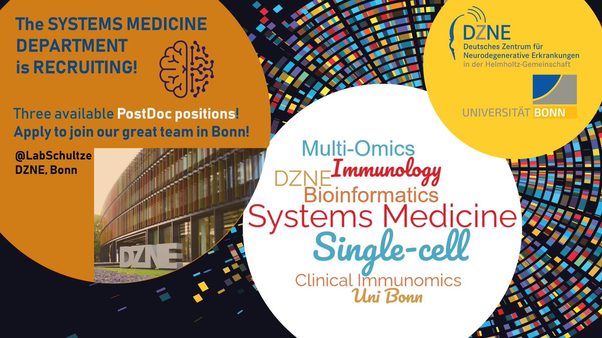 #PostDoc wanted! 🚨
Are you interested in #SystemsMedicine approaches to tackle #HumanDiseases?
Do you want to join a collaborative team to study the #ImmuneSystem with #singlecell #multiomics? 🧬
Apply today! We are looking for 3⃣ awesome #PostDocs! Check this 🧵 for details 👇