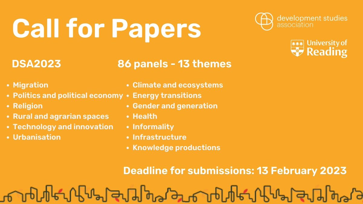 MYBISA's tweet photo. Reminder to submit to the Development Studies Association conference #DSA2023
 
Looking for papers on a range of topics relevant to #InternationalStudies 
D/L 13 Feb
Learn more at: https://t.co/NkbQjmUOVD
@devcomms @bisa_ipeg @BISAEnvironment @BISAGIRWG @bisappwg @IRSocialScience https://t.co/WuxaRNWqTp
