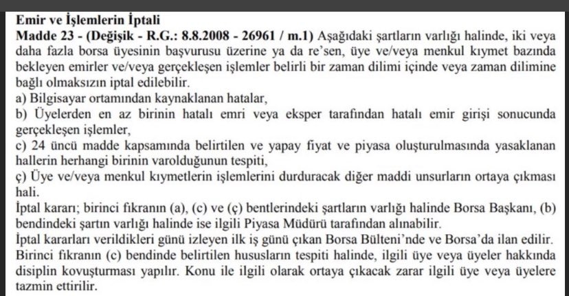 Bu hafta yapılan tüm işlemleri iptal etme yetkiniz var Gerekeni yapın milyonlarca yatırımcı ve ailesi canını mı yakınlarını mı ülkenin halini mi malını mı düşünsün? Bugün yapmayacaksanız ne zaman yapacaksınız #borsadaislemleriptaledilsin #borsa #Borsaistanbul