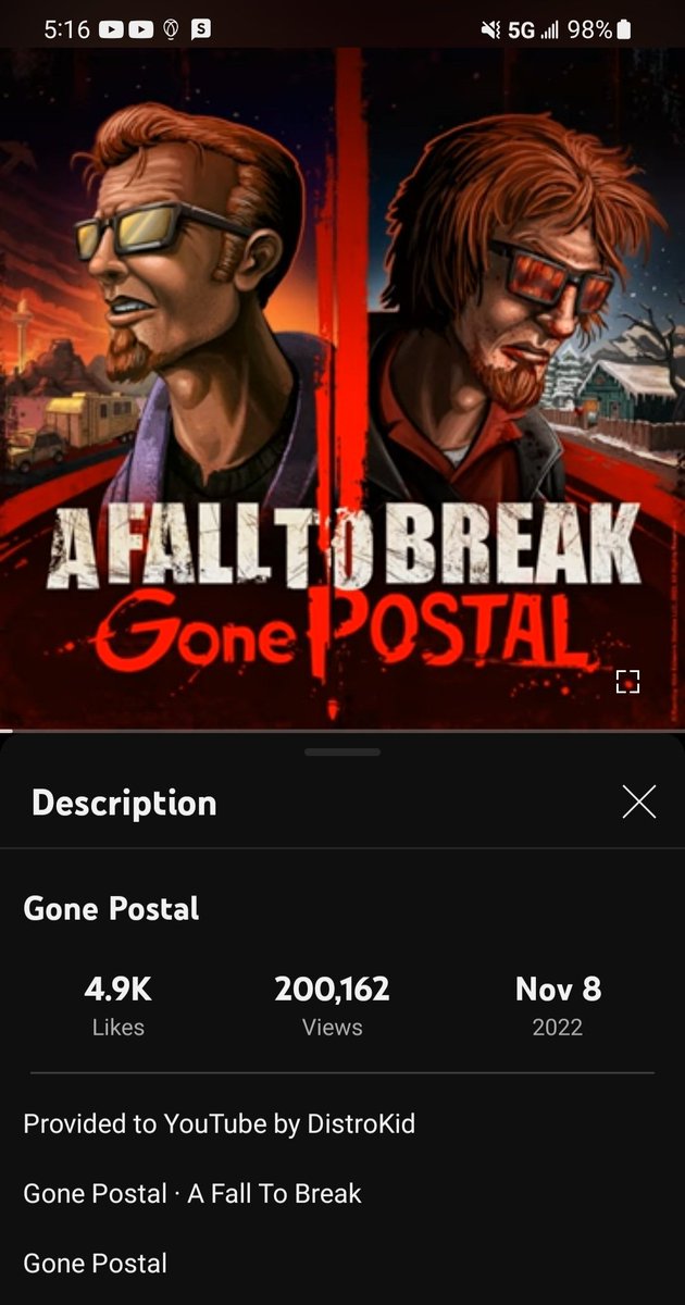 200k streams on YouTube.  Thanks to everyone who has been a part of it.  Appreciate you all.