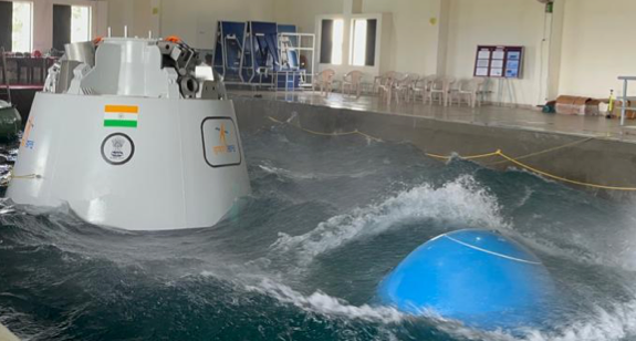 isro's tweet photo. The trials as part of the preparation for Crew Module recovery operations for the Gaganyaan mission have commenced. 

On Feb 7, 2023, initial trials in a closed pool were conducted in the Water Survival Test Facility (WSTF) of @indiannavy  at Kochi. 

https://t.co/yOf4cxnPom https://t.co/yVXgnX0gaq