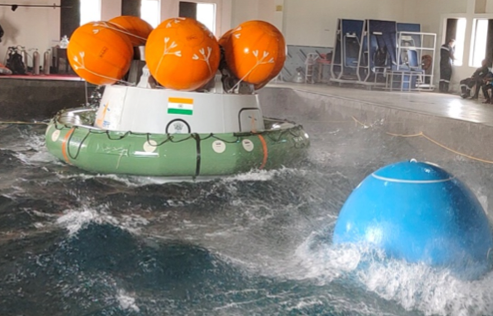isro's tweet photo. The trials as part of the preparation for Crew Module recovery operations for the Gaganyaan mission have commenced. 

On Feb 7, 2023, initial trials in a closed pool were conducted in the Water Survival Test Facility (WSTF) of @indiannavy  at Kochi. 

https://t.co/yOf4cxnPom https://t.co/yVXgnX0gaq