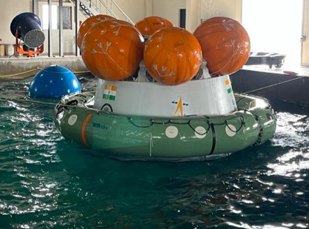 isro's tweet photo. The trials as part of the preparation for Crew Module recovery operations for the Gaganyaan mission have commenced. 

On Feb 7, 2023, initial trials in a closed pool were conducted in the Water Survival Test Facility (WSTF) of @indiannavy  at Kochi. 

https://t.co/yOf4cxnPom https://t.co/yVXgnX0gaq
