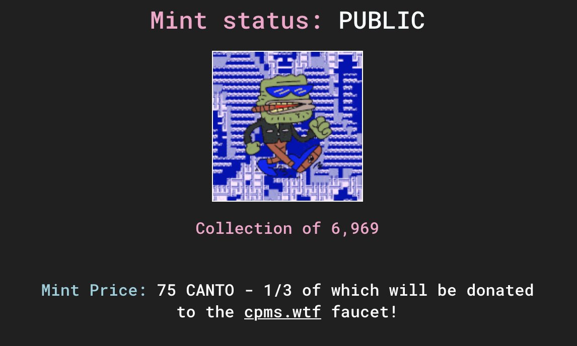 This is new <a href="/cantoadznft/">CANTOADZ_</a> ? Kudos!