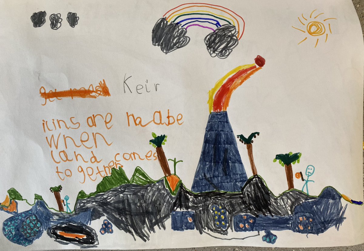 Rosamundo's tweet photo. You know how much I love children’s writing. These stunners from P2 @MaidenhillERC have given me my favourite quote ever “granny mainland is a show off fancy woman”. 🤩😂 https://t.co/4J50K6icVN