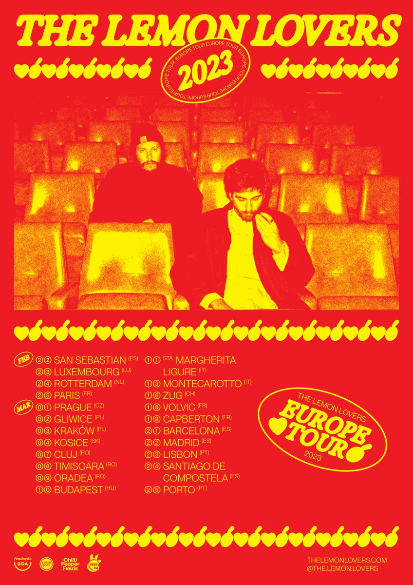 New tour announcement: 22 shows, 12 different countries. More info &amp; tickets here: thelemonlovers.com