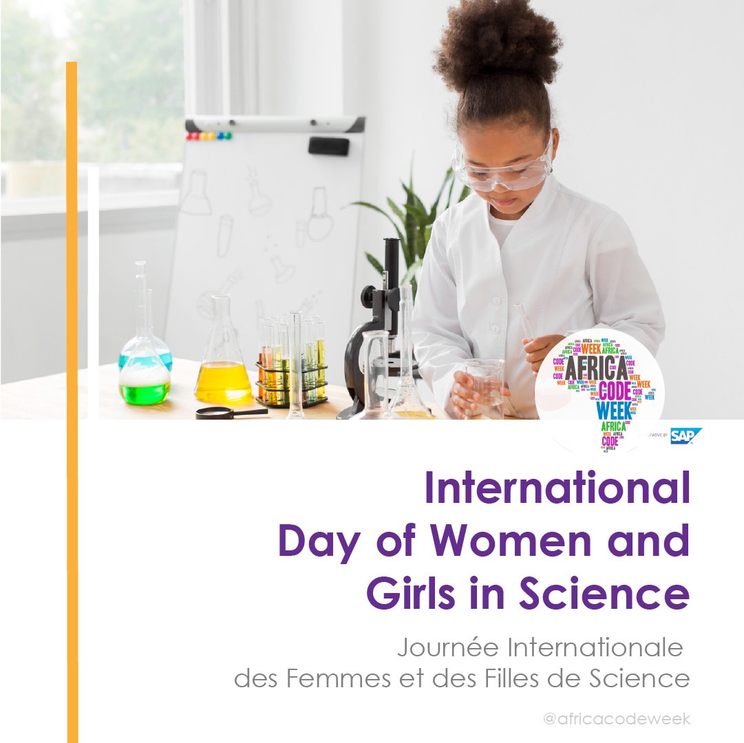 #WomenAndGirlsInScienceDay 🔬 ❓ Did you know that in cutting edge fields such as #ArtificialIntelligence, only 1 in 5 professionals (22%) is a #woman? Tag a female #tech #rolemodel! ➡️ @ClaireGillissen @DoreenBogdan @mamouchkadiop #AfricaCodeWeek #GenderEquality #GenderGap