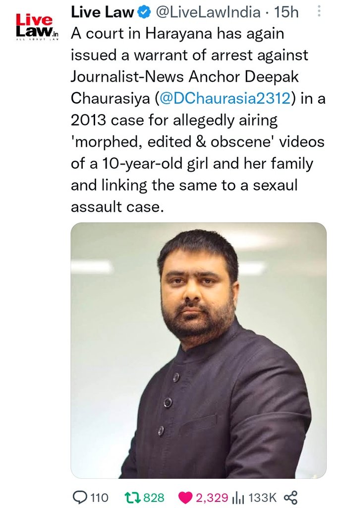 NSinghSr's tweet photo. PM Shri Narendra Modi ji, Despite being once again Arrest warrant issued by court against Deepak Chaurasia, why is the Gurugram police not arresting him? Is he above Law ?
#ArrestDeepakChaurasia
#NarendraModiSpeech
Opposition #BanChineseApp #CowHugDay #LokSabha #ModiInParliament https://t.co/zKmP64XwGR