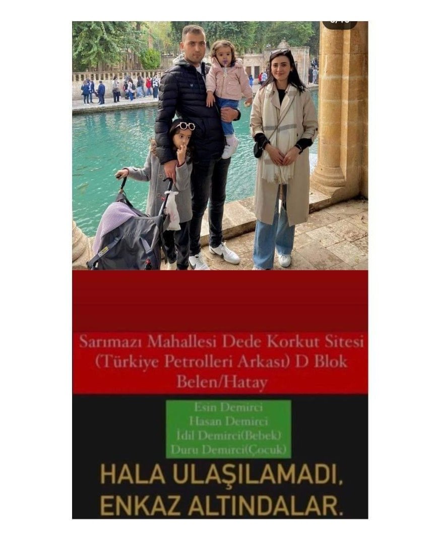 ErdoganBra's tweet photo. Hala ulaşılamıyor lütfen yardım edin arkadaşlarım göçük altında
Sarımazı mah. Dede korkut sitesi Türkiye petrolleri arkası belen/hatay
#iskenderun #hatayiskenderun @OguzhanUgur @haluklevent @AFADBaskanlik @DepremDairesi @HatayValiligi @AKUT_Dernegi https://t.co/mLDFWXLQY4