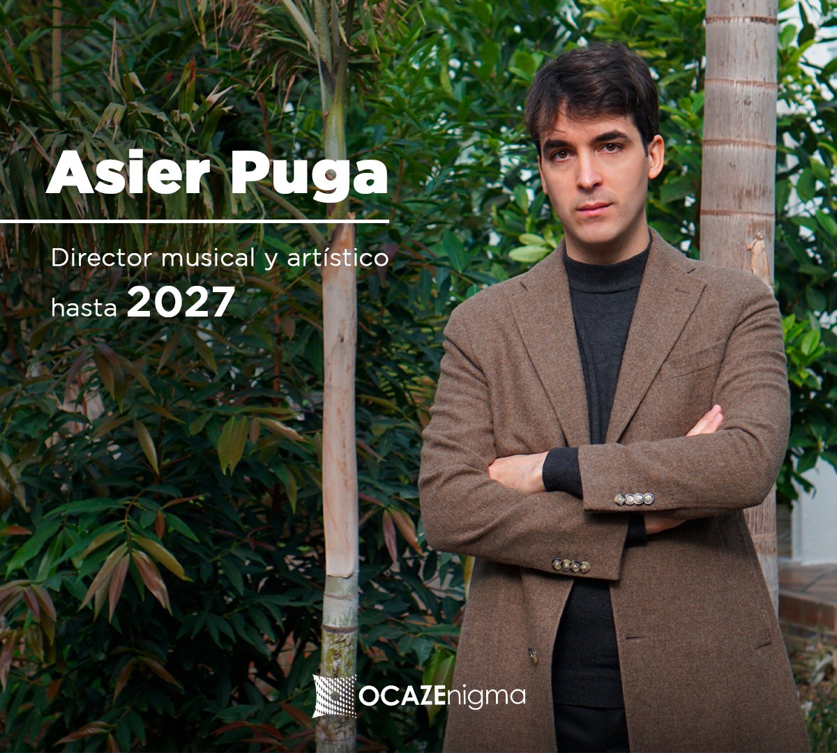 Desde la Orquesta de Cámara del Auditorio de Zaragoza - Grupo Enigma nos complace anunciar que Asier Puga (@AsierPuga) amplía su contrato como director titular y artístico de nuestra agrupación por 4 temporadas más hasta 2027.