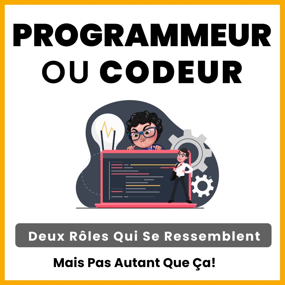 SintegraConsul2's tweet photo. Programmeur ou codeur ? 👨‍💻

Mais quelle est la différence entre les deux ? 
Il y a souvent beaucoup de confusion à ce sujet. 🤔

Suis-nous pour une petite explication sur le sujet 📖 (lien en 1er commentaire).

Ensuite, dis-nous lequel de ces deux termes te définit le mieux ? 🙋‍♂️ https://t.co/elXb7eG6jy