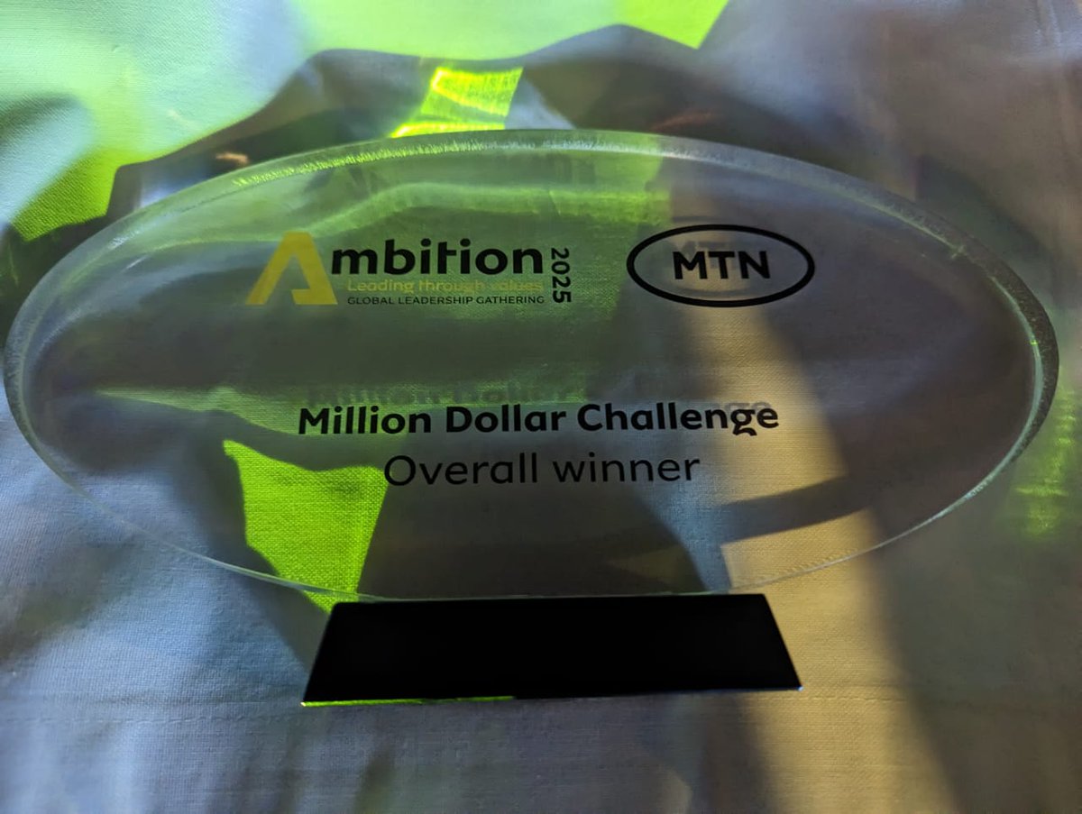 MTNRwanda's tweet photo. Last night at @MTNGroup Leadership Gathering, MTN Rwanda emerged Overall Winner of the ‘Million Dollar Challenge’ and @MoMo_Rwanda won Overall Winner of the 'Build the Largest &amp; Most Valuable Platforms: Fintech' award. We could not have accomplished this without you all. 🎊 https://t.co/PyLXeV2xbZ