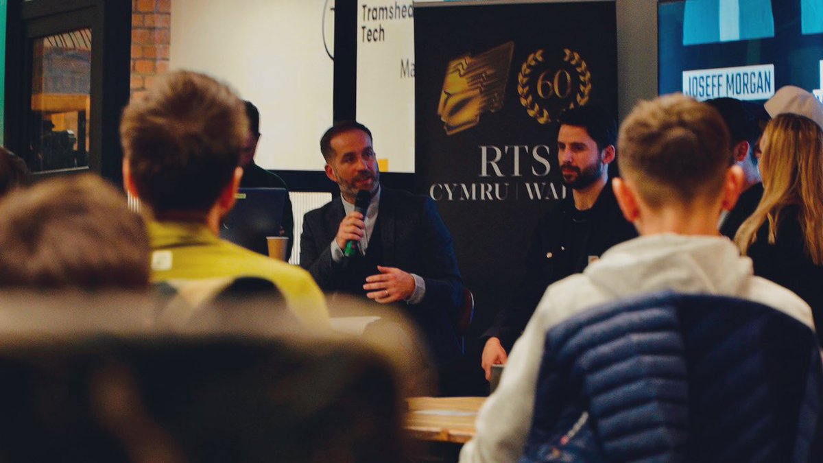 MetBroadcast's tweet photo. Last night we partnered up w/ @RTSCymruWales @TramshedTech &amp; @WhisperCymru to hold a Sports Documentary Panel

Hosted by our Programme Director @Townzoid &amp; produced by our @CMetSportTV tech team (Jamie, Rhys &amp; Max)

With 80 guests &amp; 8 expert panelists from the Sports Doc industry https://t.co/6vqwsWAFWP