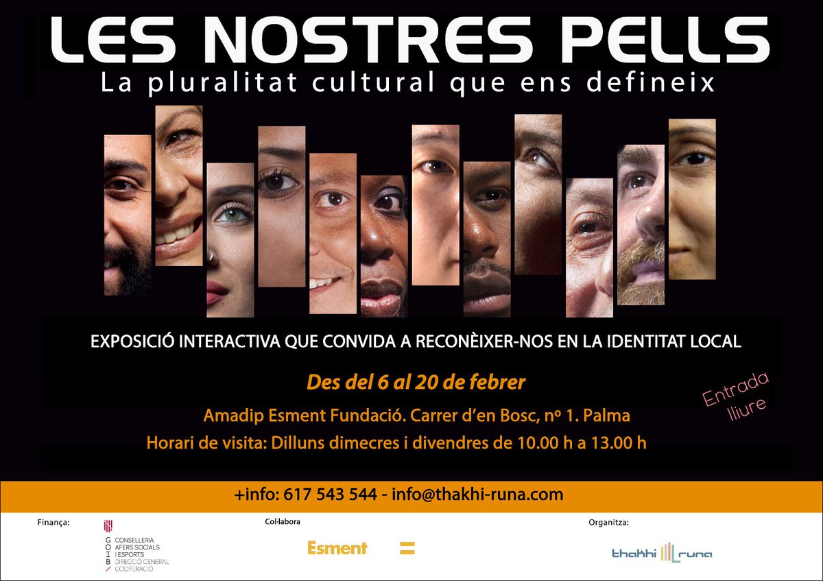 Pertinença, afecte i convivència estan presents en aquesta exposició fotogràfica itinerant GRATUÏTA .

📍Amadip Esment Fundació, Carrer d’en Bosc, 1

 📅Dilluns, dimecres i divendres de 10 a 13h. Del 6-20 febrer

 ➡️ Visites guiades al 617543544 o a info@thakhi-runa.com.