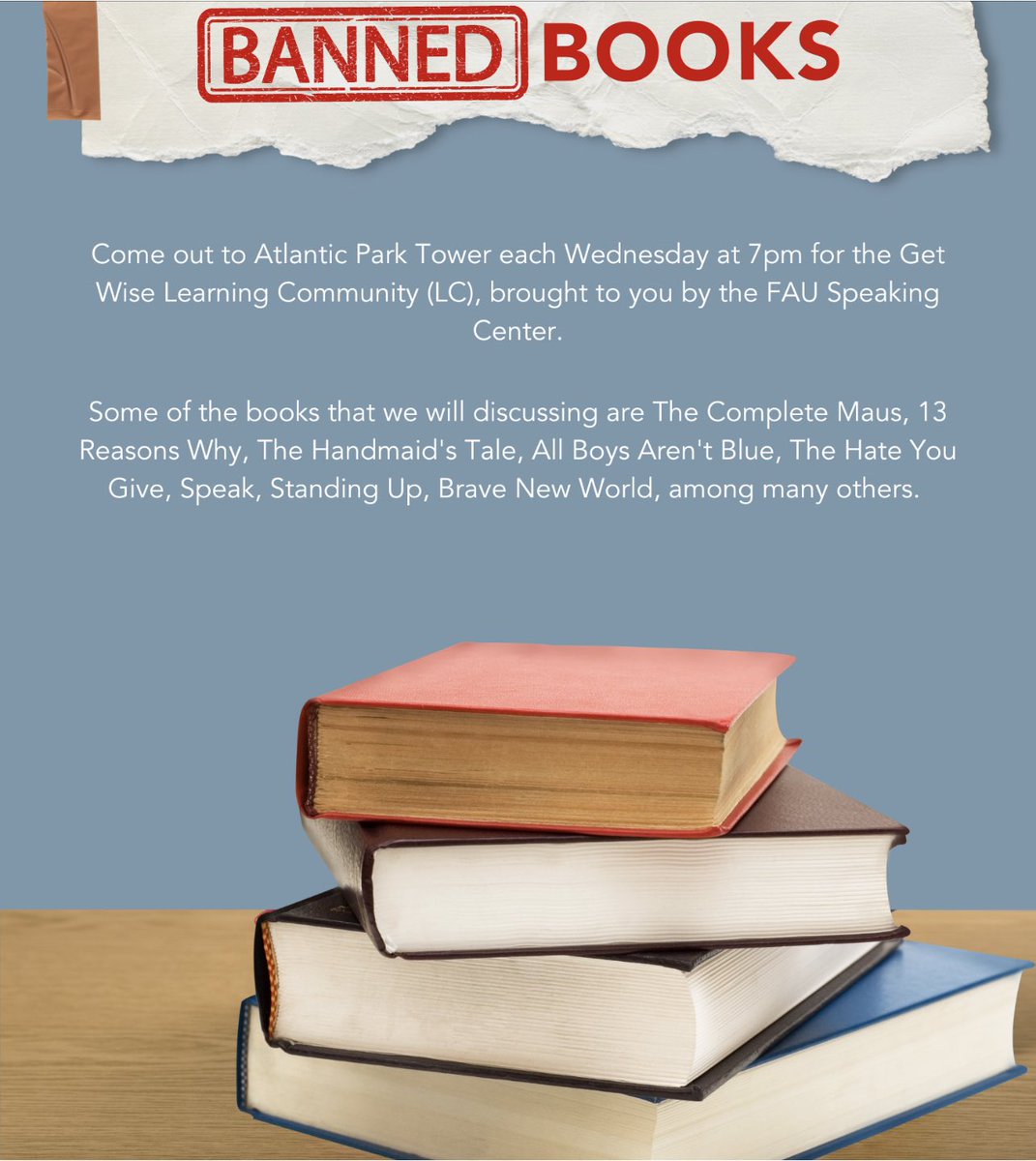 FAUspeaks's tweet image. Tonight - graphic novel Maus. Where Jewish are mice, Nazis - cats, Polish - pigs and Americans -dogs in recounting the author's parents' experience. Banned for curse words/naked characters. Thoughts on the symbolism? Join us to discuss! APT 7pm.  #bannedbooks #fau #getwise