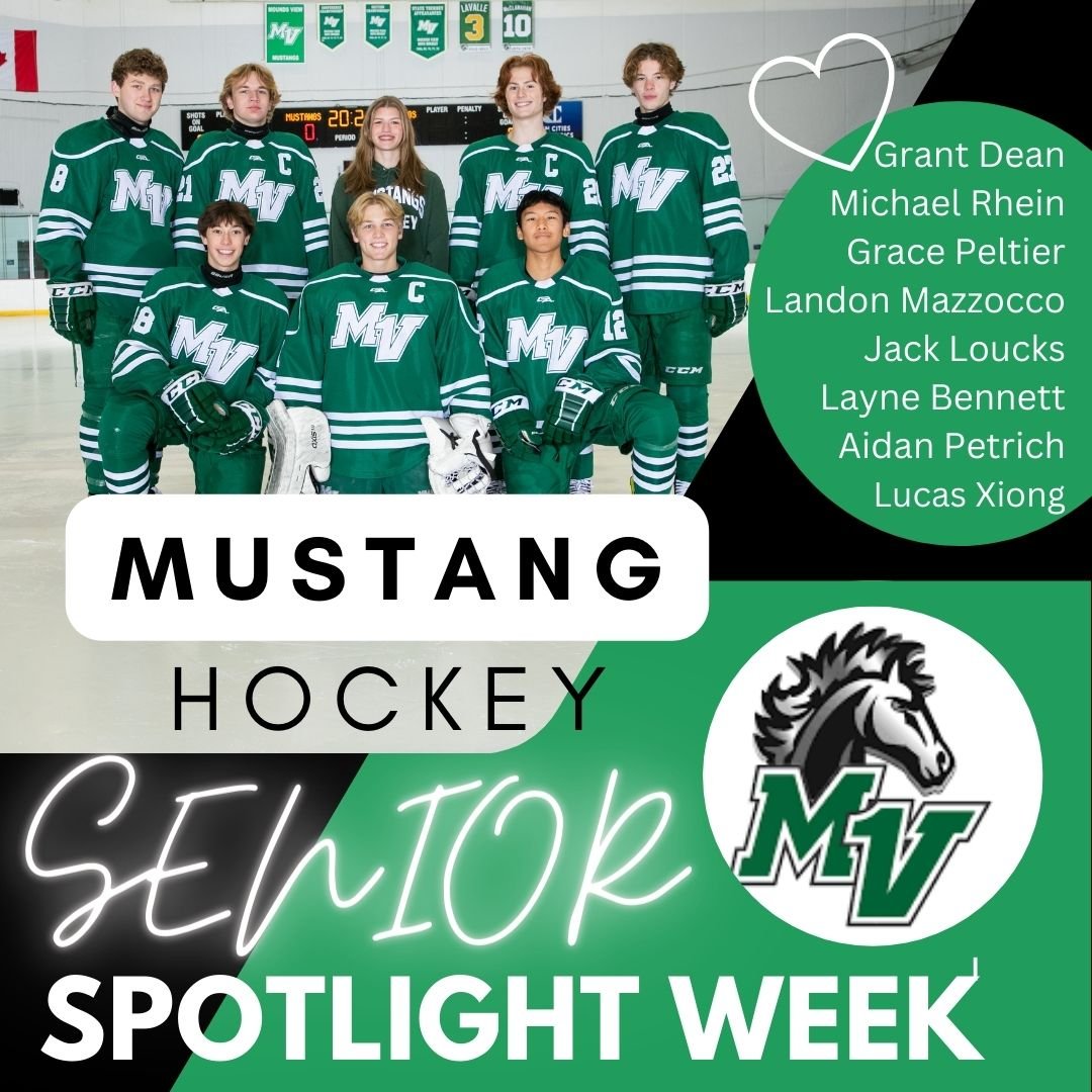 MVHSHockey's tweet photo. It's time to celebrate our Seniors! Each day leading up to Senior Night 2/16/23 we will spotlight a Senior Mustang. Thank you, Seniors, for your commitment, leadership, and #mustangmentality https://t.co/v1gYG6SvVW