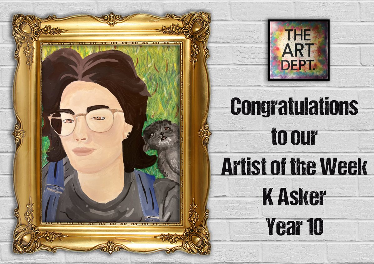 NunthorpeArt's tweet photo. Congratulations to our Artists of the Week- Year 10 C Barfoot-Walton, G Robinson and K Asker. Fantastic GCSE Artwork influenced by the artist Frida Kahlo #fridakahlo #distortedportrait #acrylicpainting #artistoftheweek #itsgreattocreate #weloveart #keystage4 #year10 #gcseart https://t.co/xI4CHAWiJ4