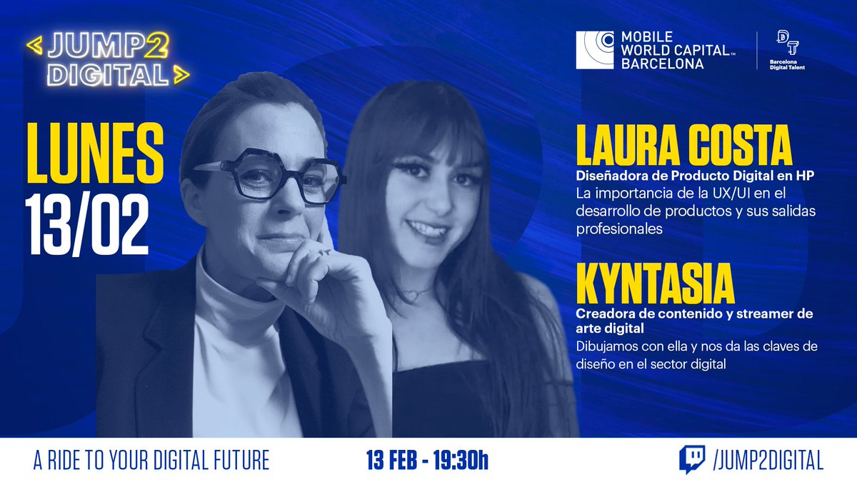 BDTalent's tweet photo. 🤖13/02 nuevo directo #Twitch con 🗨Laura Costa, diseñadora de producto digital en @hp sobre las claves del UX/UI

🖥 Junto a @kyntasia aprenderemos sobre el arte digital y analizaremos el diseño del videojuego #Minecraft y #Gris de @nomadastudiobcn 

🚨📲https://t.co/QUkWXbGouG https://t.co/ocoQxS0jEz