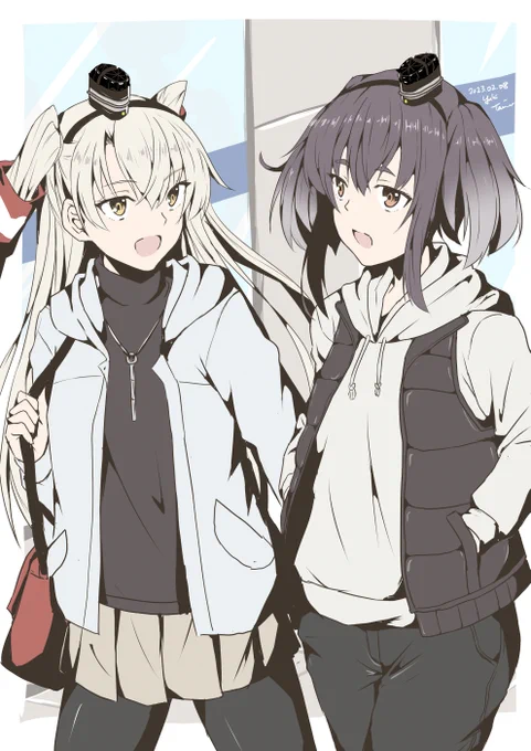 お出かけ#天津風 #時津風#艦これ 