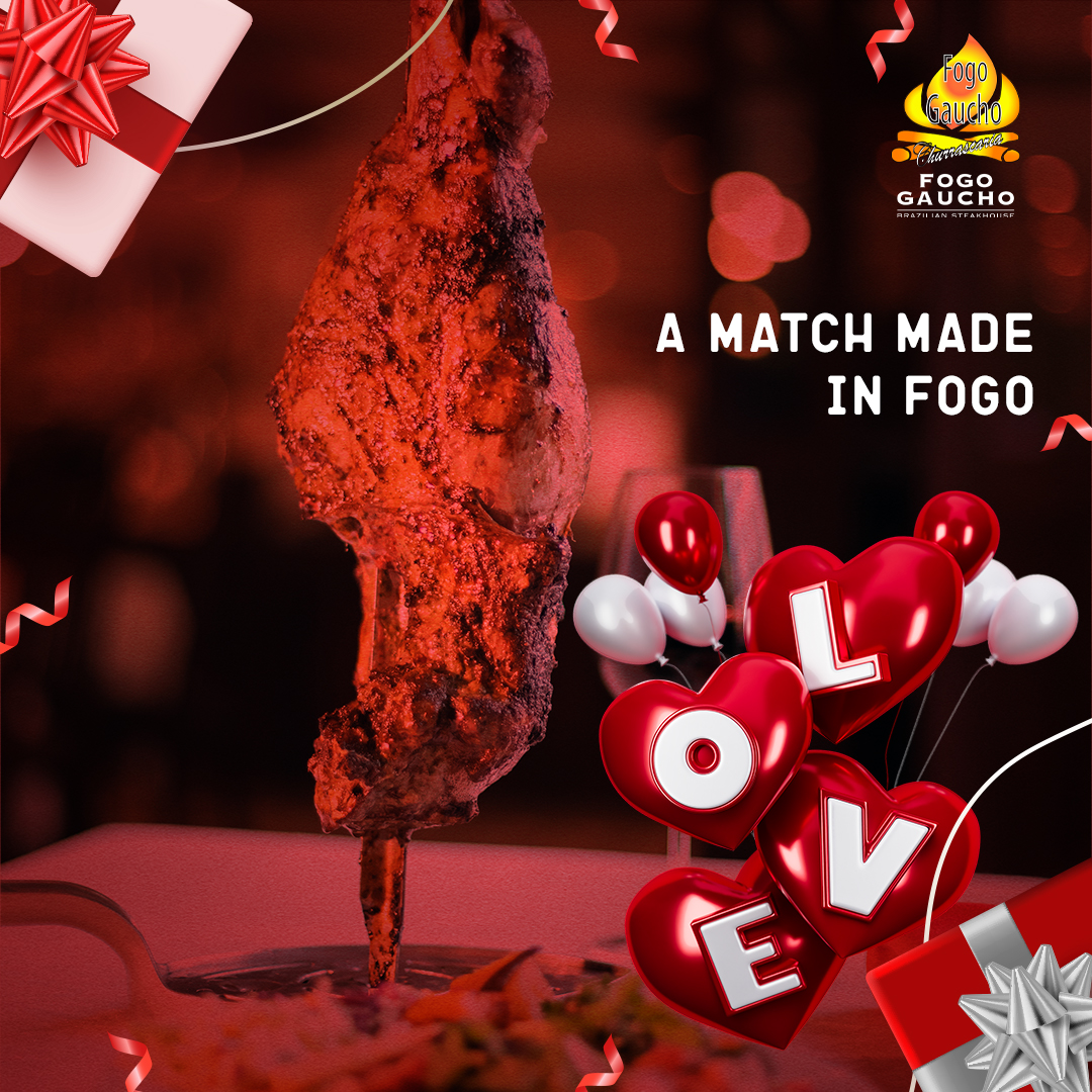 FogoGaucho's tweet photo. Fall in love with every bite at Fogo - the perfect place to sizzle up your date with expertly prepared juicy steaks . Enjoy a romantic candle-lit dinner this Valentine's
#Meat #FineDining #AllYouCanEat #DineWithPride #FeastOfLove" https://t.co/3H5aZFESuc