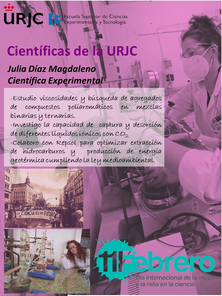 ESCET_URJC's tweet photo. Con motivo del 11F queremos contribuir a la visibilidad de la mujer en la ciencia dando a conocer algunas investigadoras de nuestra escuela en la URJC #11F #MujerYCiencia https://t.co/A4adX7UU01