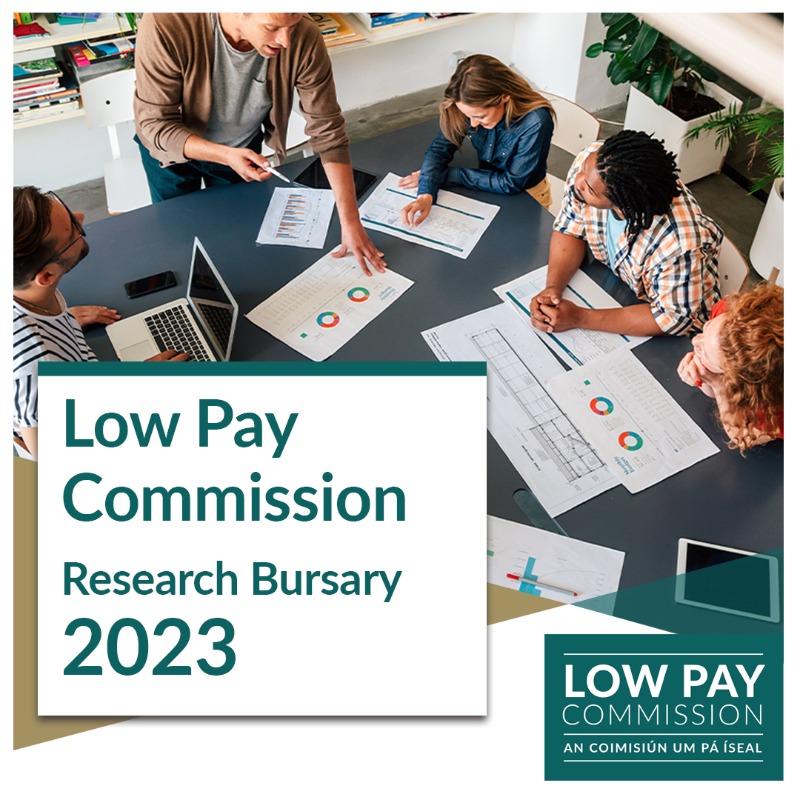DeptEnterprise's tweet photo. Reminder! 🚨

The Low Pay Commission is seeking applications for 3 research bursaries of €25,000 each.

The research must be on the area of low pay/the National Minimum Wage in Ireland.

The deadline for applications is 8 March 2023

More info below 👇