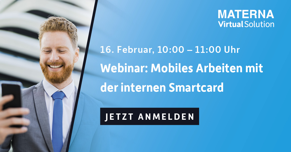 Materna_VS's tweet photo. Im kostenlosen Webinar erfahren Sie von unseren #MobileWork Experten, wie Sie mit #SecurePIM und der internen #Smartcard höchste #Sicherheit und maximale #Nutzungsfreundlichkeit miteinander vereinen können. ➡️ Jetzt anmelden: https://t.co/0pxSm0MIo9 #Government #MobileSecurity https://t.co/e9WQlKSzYf
