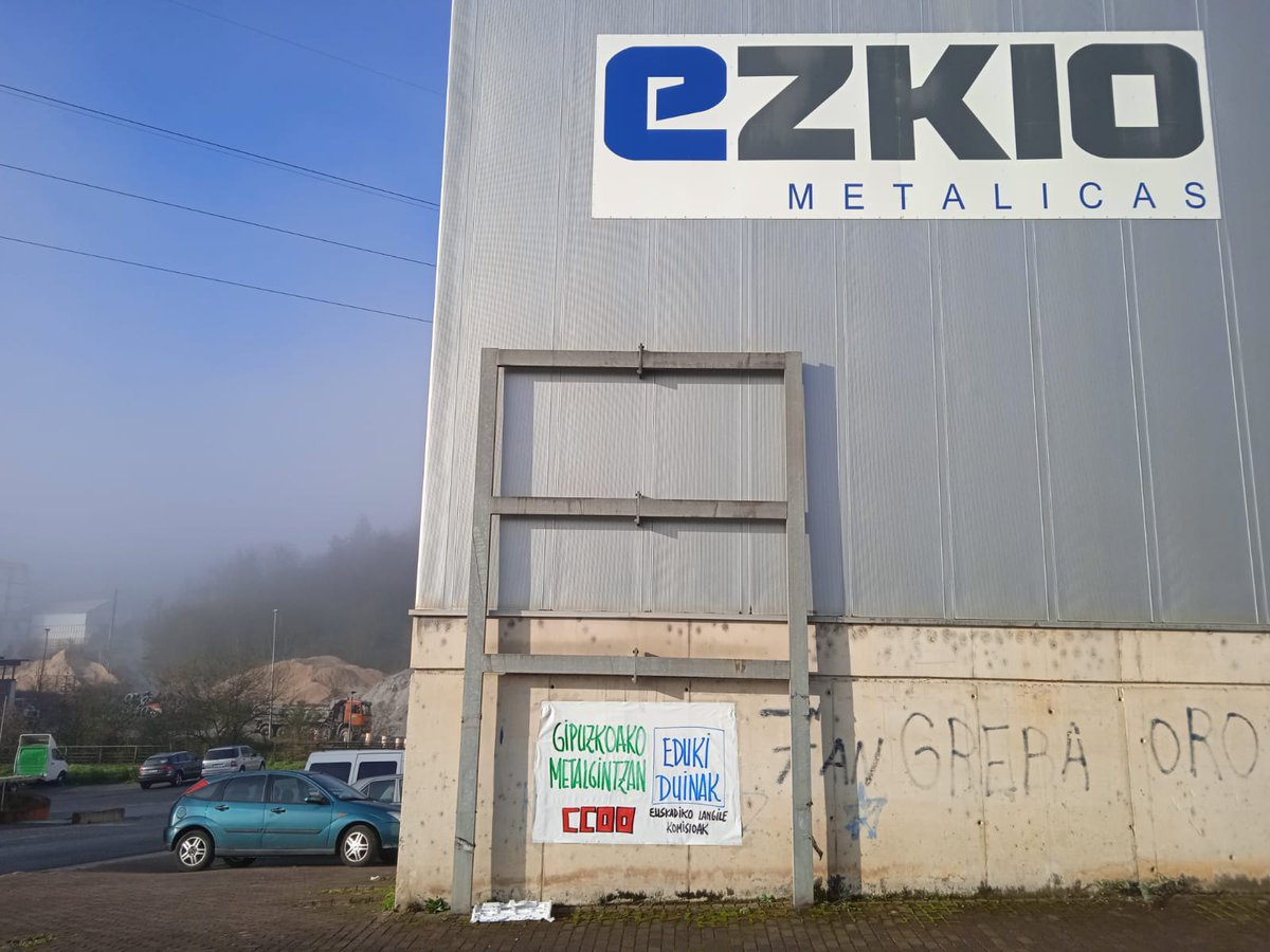 CCOOindustria's tweet photo. 🔴GIPUZKOAKO METALA🔴
➡️Herrialdeko eskualde desberdinak pankartez josi ditugu.
➡️Ezinbestekoa da duintasunez hitzarmena berritzea!
🔥Por un convenio del metal digno!
#EgurreCCOO https://t.co/tIW1qbGH71