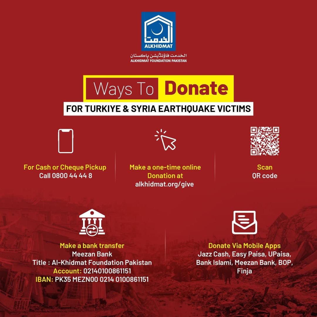 JamshaidMsandhu's tweet photo. مصیبت کی اس گھڑی میں ترک اور شامی بھائیوں کی مدد کیسے کریں؟
 #DonateforTurkiye_Syria https://t.co/gbqjdySBWb